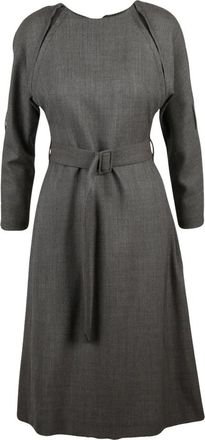 Maison Margiela Abito Longuette - Dames - Casual kleedjes - Grijs - M - Wol - Kleedjes