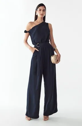 BWLDR Mariah Jumpsuit in Navy Blue at Nordstrom, Size 2