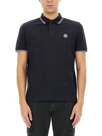 Stone Island Polo With Logo Patch-Uomo