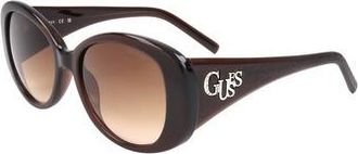 Guess Brown Gradient Round Ladies Sunglasses GF00058 48F 54