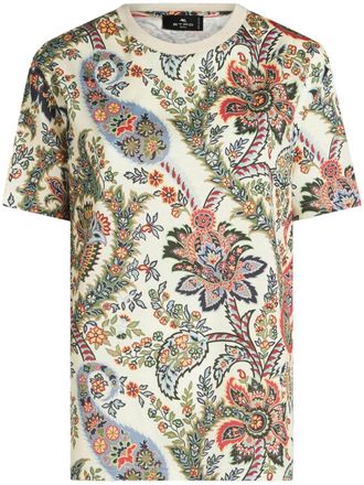 Etro T-shirt con stampa paisley - Toni neutri