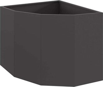 vidaXL Corner Planter Black 60 x 60 x 50 cm Steel vidaXL