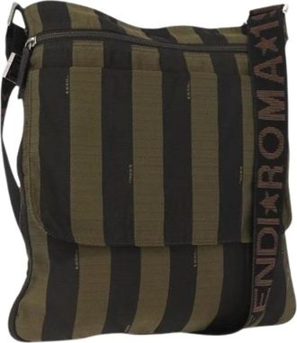 Fendi Pre-owned Cross Body Bags, female, Multicolor, Size: ONE SIZE Pre-owned Canvas Cross Body Bag