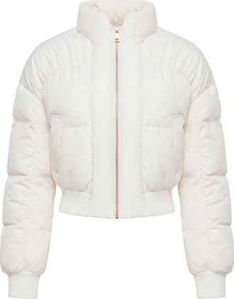 Elisabetta Franchi Butter Cropped Down Jacket