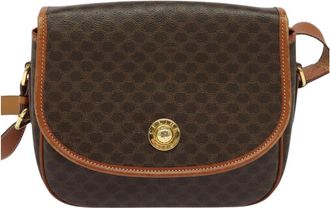 Celine Macadam Brown Canvas Shoulder Bag (Pre-Owned)