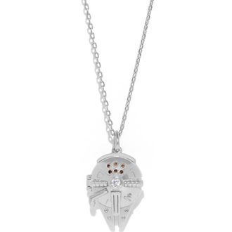 Girls Crew Star Wars Millenium Falcon Locket Necklace in Silver at Nordstrom