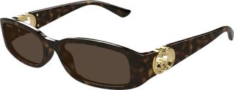 Gucci Zonnebril - Dames - Zonnebrillen - Bruin - 54 MM - Accessoires