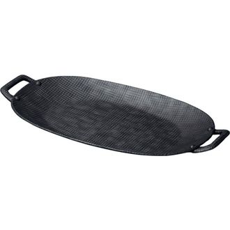 Be Home Wallis Aluminum Tray with Handles in Black - Large at Nordstrom
