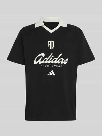 adidas Relaxed Fit Poloshirt aus reiner Baumwolle in Black, Gr&ouml;&szlig;e XXL