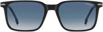 Carrera CA 391/S/US 53mm Rectangular Sunglasses in Black Blue/blue Sf at Nordstrom