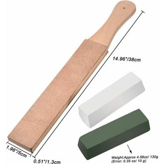 OEM Nazalus - Gran Oferta - Kit De 3 Piezas Para Afilar Cuero, Bloque De Cuero De Doble Cara Con Compuestos De Pulido Blanco Y Verde (tama&ntilde;o Grande)