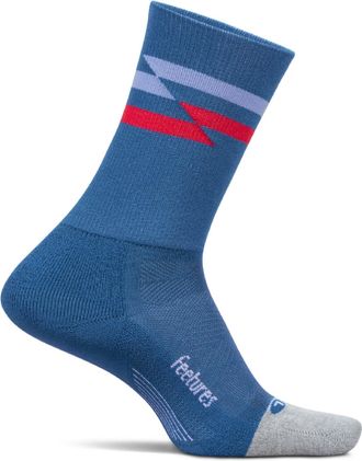 Feetures Elite Light Cushion Mini Crew Socks Blue M