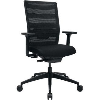 Topstar Silla Giratoria De Oficina Con Tecnolog&iacute;a S&iacute;ncrona Negro/negro 420-540mm M.reposabrazos Trgf.110kg