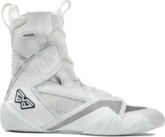 Generic Mens Boxing Shoes, High Top Wrestling Boots Teenagers Sports Trainers for Kickboxing Sparring Fighting,White,9 UK