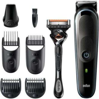Braun Cortapelo Braun Mgk5345 4 Cabezales Regulable Recargable Para Cabello Y Barba + Gillette