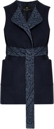 Etro Wool Vest With Belt