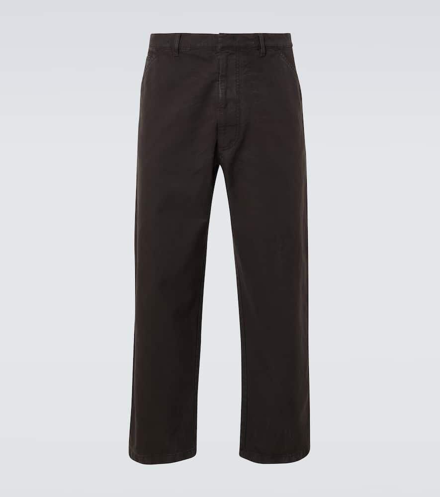 Clay Grey Cotton chino pants | PRADA