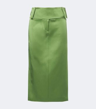 Sportmax Satin midi skirt