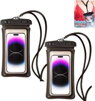 OEM Funda Impermeable Para Tel&eacute;fono M&oacute;vil Para Uso Subacu&aacute;tico, Juego De 2 Unidades, Apta Para Smartphones De Hasta 7 Pulgadas