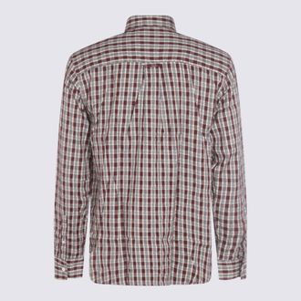 Nn.07 Mens Shirts Wine Check _100 % Co