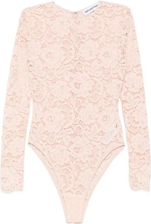Self Portrait Tops, Dames, Beige, XS, Katoen, Floral Lace Bodysuit