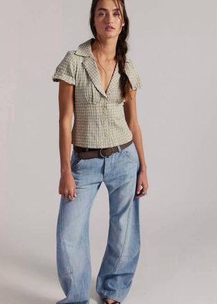 Free People Camp Crush Shirt In Neutral Combo