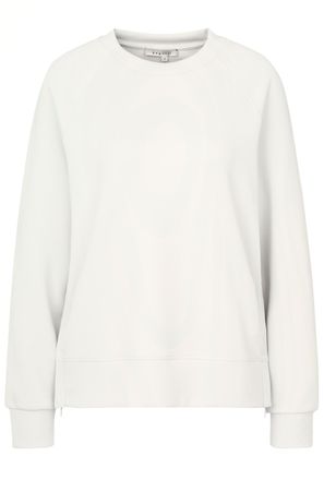 Bugatti Sweatshirt BUGATTI, Damen, Gr. S, beige (ecru), 51% Modal, 43% Polyester, 6% Elasthan, unifarben, normal, Rundhals, B&uuml;ndchen, Sweatshirts Sweatshirt, 