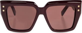 Balmain Occhiali da sole squadrati - Marrone