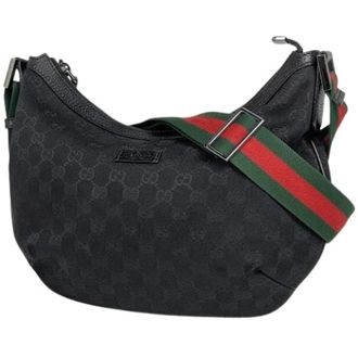 Gucci Pre-owned Cross Body Bags, female, Black, Size: ONE SIZE Pre-owned Sherry Line Shoulder Bag