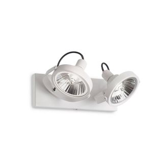 Ideal Lux Glim - L&aacute;mpara De Techo 2 Luces Blanca - Ideal Lux