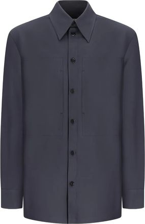 Jil Sander T-shirt in cotone con tasca - Grigio