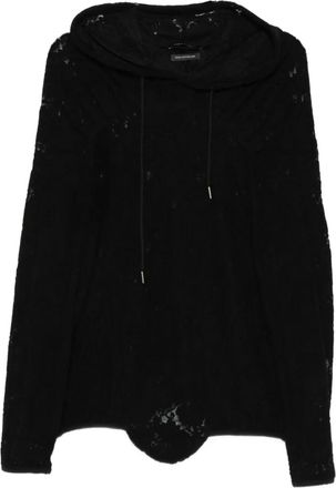 Juntae Kim lace hoodie - Black