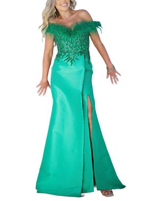 Terani Couture Solid Maxi Dress