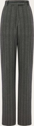 Ferragamo Donna Pantalone sartoriale in chevron Nero