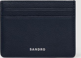 Sandro Grained leather card holder