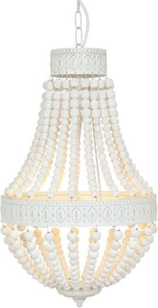 Steinhauer Steinhauer - Mexlite - lampada a sospensione - Ella - bianco - legno metallo