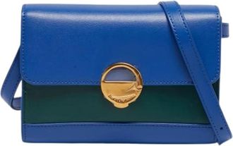 Armani Pre-owned Cross Body Bags, female, Blue, Size: ONE SIZE Pre-owned Leather Crossbody Bag
