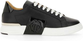 Philipp Plein Zapatilla de Piel con Logo - Shoes - Hombre - Negro - 40 EU