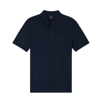 A|X Armani Exchange Polo in katoen - Heren - Polos - Blauw - XL - Katoen - Tops