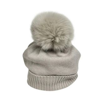 D.exterior Ribbed Turn-Up Beanie