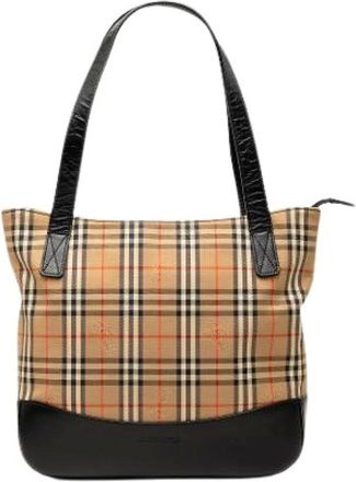 Burberry Pre-owned Tote Bags, female, Beige, Size: ONE SIZE Pre-owned Vintage Tote Bag