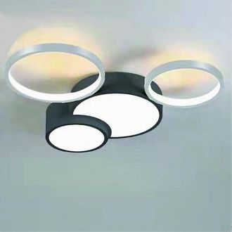 Trade Shop Trade Shop - Copy Of Plafoniera Led 32 W Rettangolare Oro Design Moderno Lampadario A Soffitto 50224