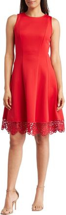Julia Jordan Donna Ricco Sleeveless Fit & Flare Dress in Red at Nordstrom Rack, Size 10