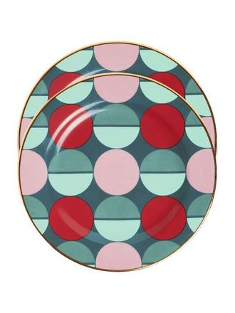 La DoubleJ Dessert Plates Set Of 2 Sfere Dark Green at Nordstrom