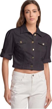 Kocca Jassen, Dames, Zwart, M, Katoen, Bakari Cropped Jacket