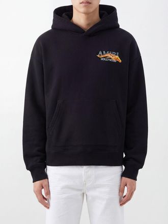 Amiri Felpa con cappuccio in cotone con logo a contrasto e vestibilit&agrave; relaxed