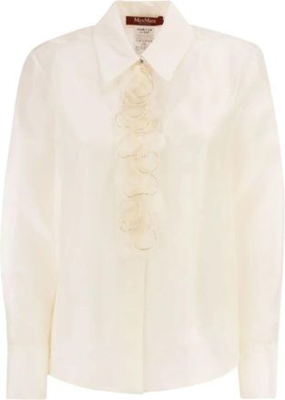 Max Mara Shirts Wit - Dames - Overhemden - Wit - M - Overhemden