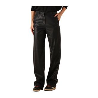 Knit-ted Naomi Pant - Dames - Broeken - Zwart - Maat: M Leer