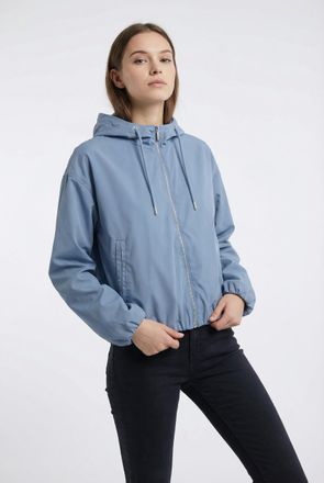 Only Outdoorjacke ONLY ONLCAMILLE SHORT JACKET CC OTW, Damen, Gr. XL, soft chambray, Web, Obermaterial: 100% Polyester, unifarben, normal, elastischer Bund