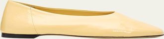 Toteme Naplack Leather Ballerina Flats